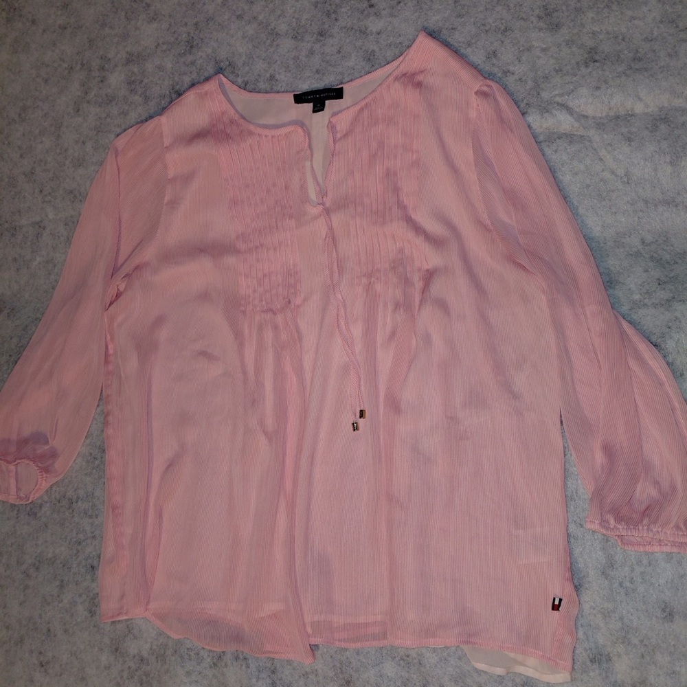 Tommy Hilfiger Coral Striped Women’s Blouse Size 1X